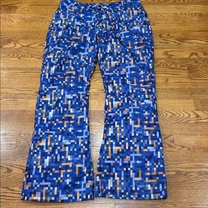 Vintage Oakley snowboard/ski pants. Colorful Geometric Patterned Fabric.